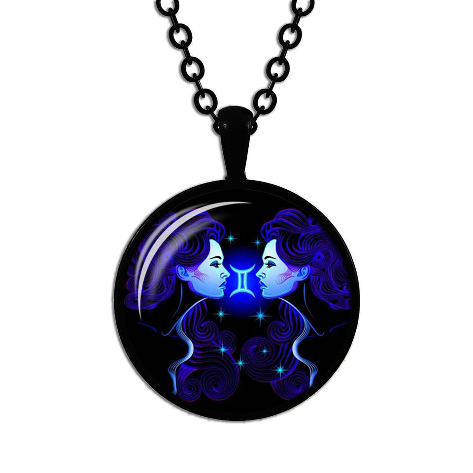 Gemini   925 Sterling Silver High Quality Astrology Necklace